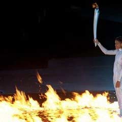 Olimpiyat meşalesi ateşi Pekin'de