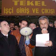 TEKEL İşçilerinden eylem