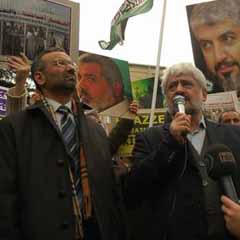 Mısır Konsolosluğu'nda Gazze protestosu