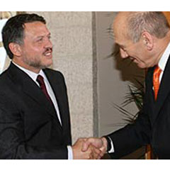 Olmert, Abdullah ile görüştü