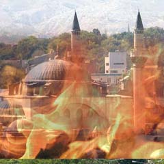 Noelciler cami yaktı