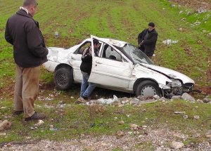 Sürücüsü Uyuyan Otomobil Şarampole Yuvarlandı