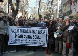 Başkent’te Gözaltılar Protesto Edildi