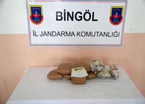 Bingöl'de 9 kilo esrar ele geçirildi
