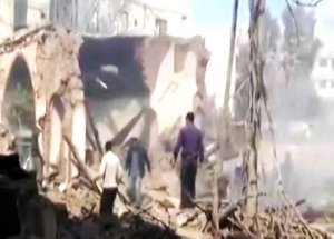 Şam’ın Sagba Kasabası Bombalandı