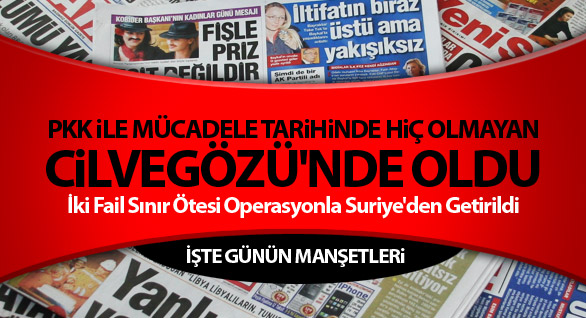 İşte Günün Manşetleri