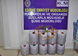 Edirne'de yakıt deposundan alkol çıktı