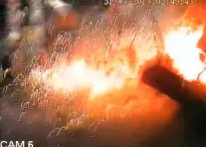 ATM’nin bombayla patlatılması kamerada