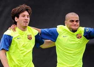Böyle Olur Messi-Alves Isınması