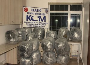 Elazığ'da 234 kilogram esrar ele geçirildi