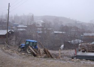 Artvin’in Şavşat İlçesinde Kar Yağışı