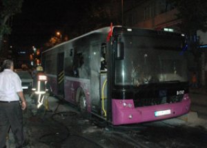 İETT Otobüsüne  Molotoflu Saldırı