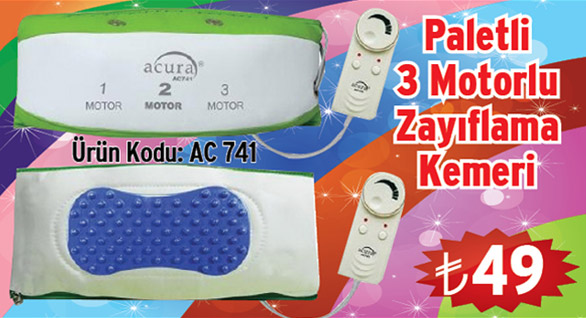 Paletli 3 Motorlu Zayıflama Kemeri