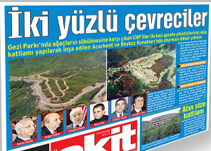 Çevreci İkiyüzlüler Suspus!