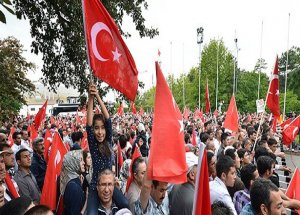 Başbakan'a Ankara'da Sevgi Seli