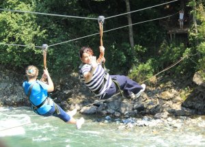Rize'de "Zipline" Turistlerin İlgisini Çekiyor