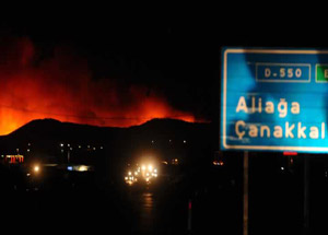 Aliağa'da Korkutan Yangın