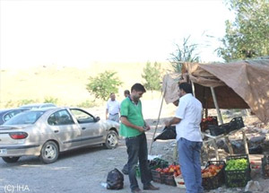 Karakol Köylülerin Sebze Tezgahı Oldu