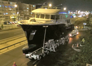 E-5'ten araç yerine 75 tonluk gemi geçti
