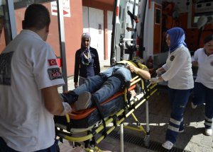 Tekirdağ'da Otomobil Takla Attı