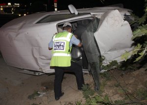 Kamyonet Su Kanalına Yuvarlandı: 1 Yaralı