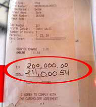 Garsona 400 bin liralık bahşiş