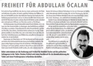Öcalan’a Özgürlük İlanı