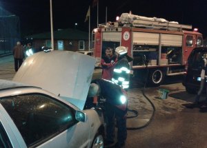 Araç Yangını Ucuz Atlatıldı