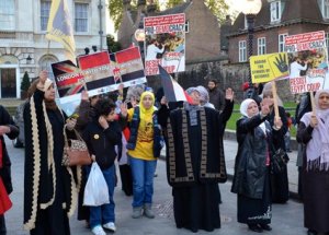 İngiltere'de Mısır Protestosu