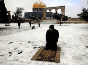 Kudüs karla daha da güzelleşti