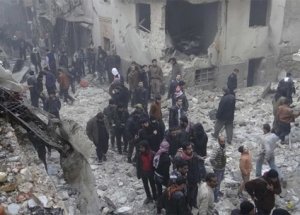 Katil Esed Bomba Yağdırdı