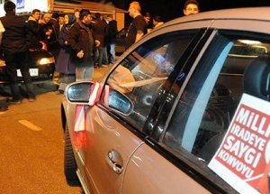 "Milli İradeye Saygı Konvoyu" Sırbistan'a Ulaştı