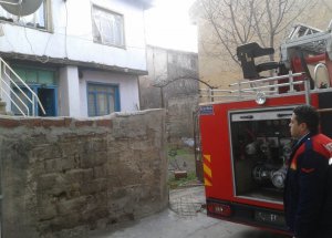 Kütahya'da Baca Yangını