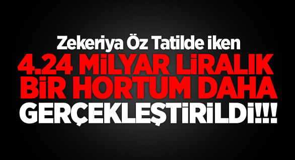 Koş Zekeriya, tatilden dön ve hortumu(!) önle!