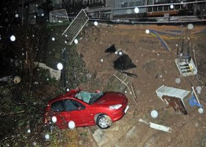 İzmir Konak'ta Heyelan Meydana Geldi