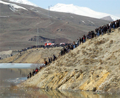 Baraj inşaatında göçük: 4 yaralı