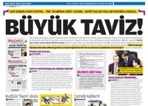 Milli'den Çok Sert Manşet