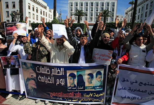 Fas'ta "terör kanunu" protestosu