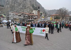 Amasya'da Yeşilay Yürüyüşü