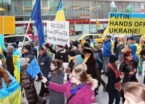 Putin'e Kanada'da Protesto