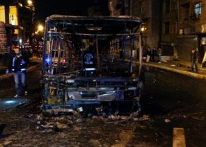 Belediye Otobüsüne Molotoflu Saldırı