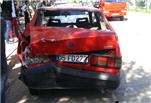 Adıyaman’da, TIR otomobile çarptı
