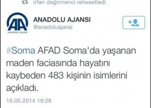 Şaşırtan Soma Tweeti