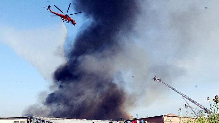 İplik Fabrikasında Yangın