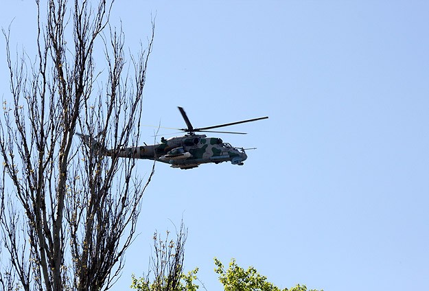 Ukrayna'da Askeri Helikopter Düştü