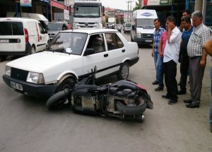 Milas'ta Motosiklet Kazası