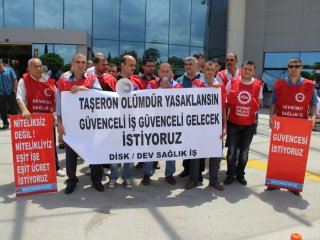 Hastane Önünde "Taşeron" Eylemi