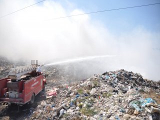 Yatağan Çöplük Sahasında Yangın