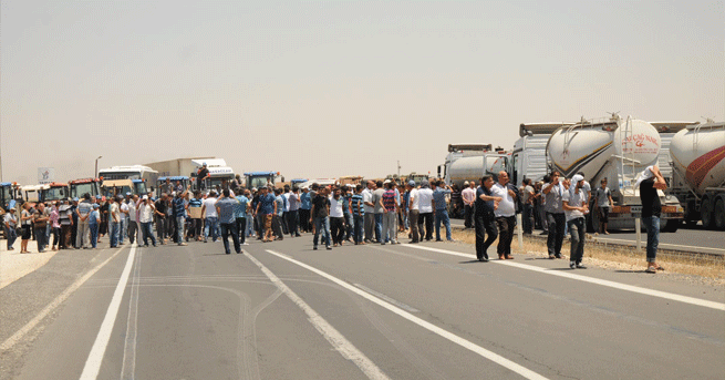 Mardinli çiftçiler İpek Yolu'nu kapattı