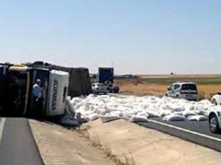 'Eşek Arısı' TIR'ı Devirdi!